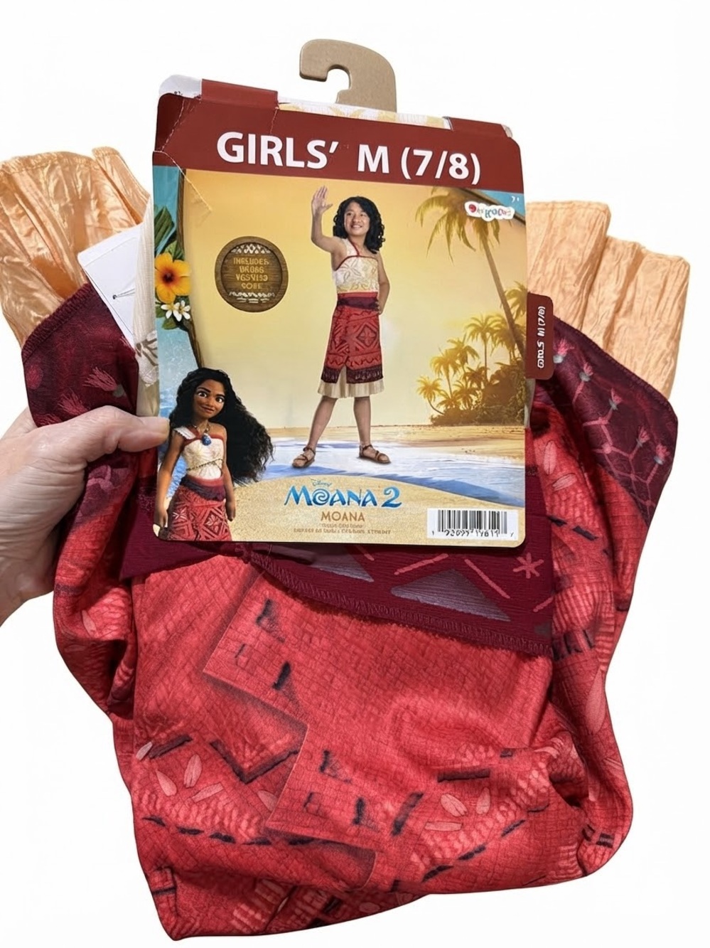 🌺 NWT Disney Moana 2 Costume Dress Girls M (7/8) 🌺